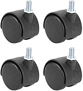 Hyuduo 4PCS 1.5 Inch Swivel Caster, 360 Degree Rotatable Stem Caster Wheel for Floor Protecting O...