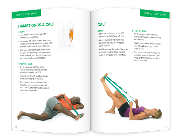 stretch out strap booklet interior page