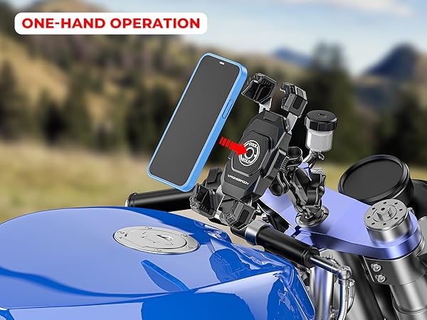 motorcycle fork stem phone mount
