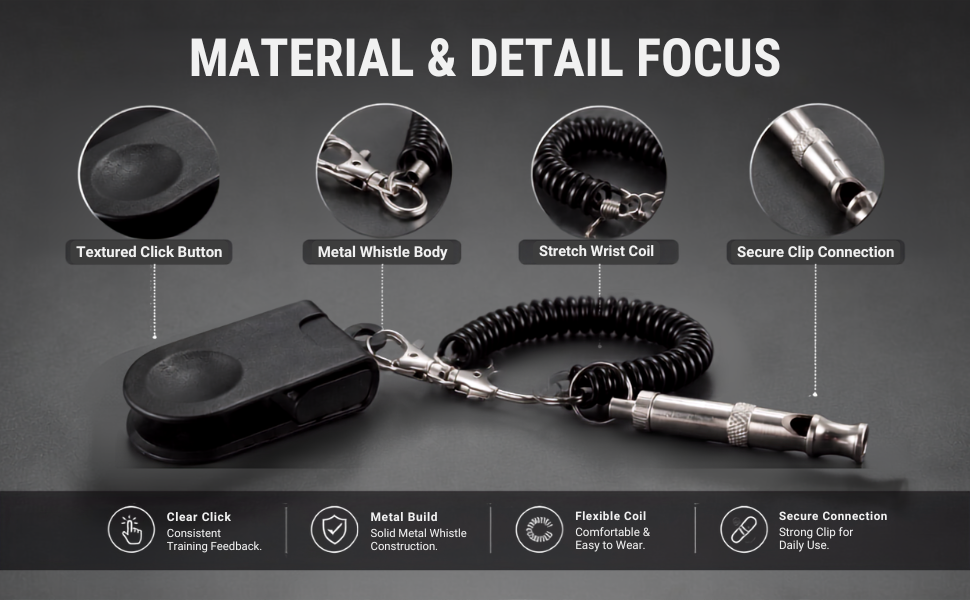 Dog Training Clicker &amp;amp; Whistle Set Main Pic 4