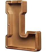 AORCMITN Large Wooden Letter Coin Personalized Piggy Bank for Boys Girls Kids Toddler Adults Mone...