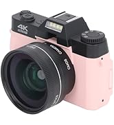 Jectse Digital Cameras for Photography, 48MP Vlogging Camera with 16X Digital Zoom, 3 Inch 180 De...