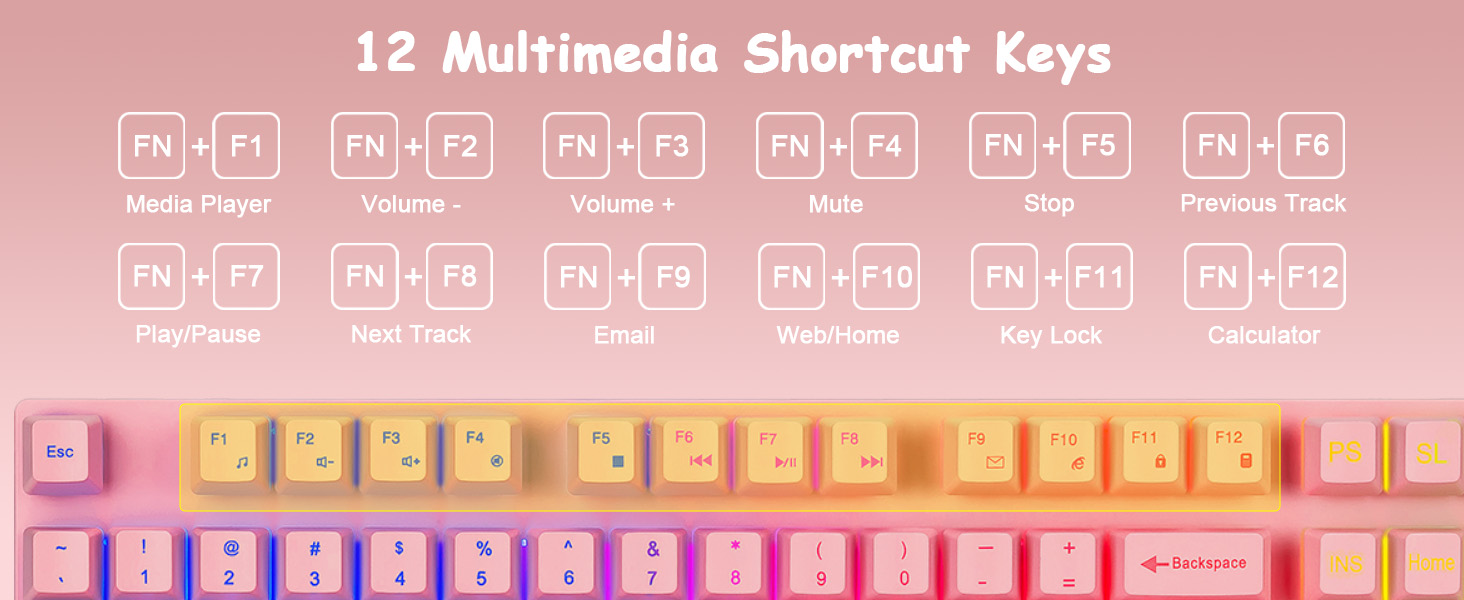 pink gaming keyboard