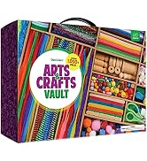 Arts and Crafts Vault - 1000+ Piece Craft Kit Library in a Box for Kids Ages 4 5 6 7 8 9 10 11 &amp; ...