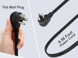 6.56ft power cord