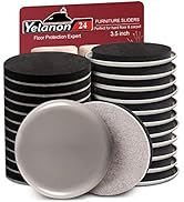 Furniture Sliders, 20pcs-3 1/2” Felt Furniture Sliders for Carpet, Furniture Pads Hardwoods Floor...