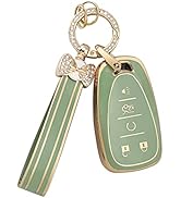 PIFOOG Key Fob Cover for Chevy 5 Buttons Keys Shell Case TPU Bling Car Keychain Protector Accesso...