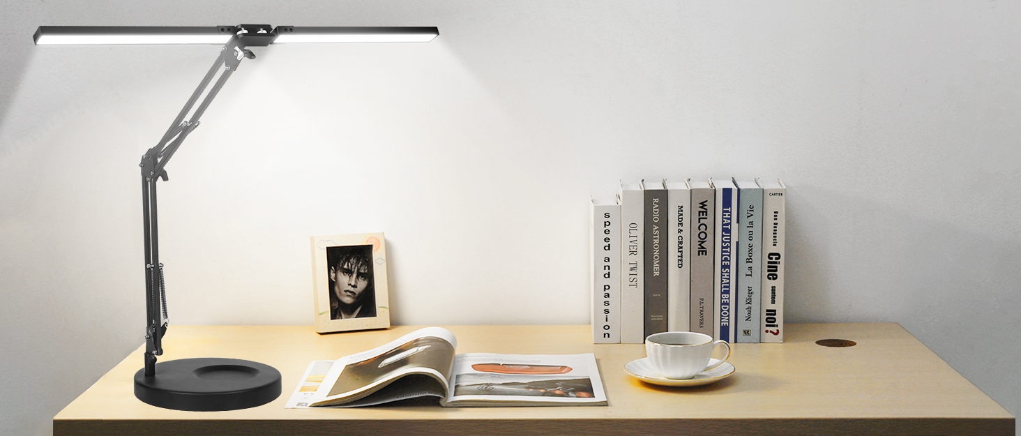 Double hand led desk lamp