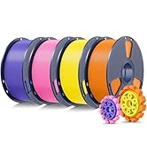 SUNLU PLA+2.0 3D Printer Filament Bundle, 4KG Upgrade PLA+ Filament 1.75mm, Tougher and Stronger,...