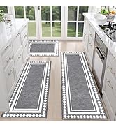 Farmhouse Kitchen Rugs Sets of 3 Non Slip Washable Kitchen Rugs and Mats Boho Kitchen Mats f...