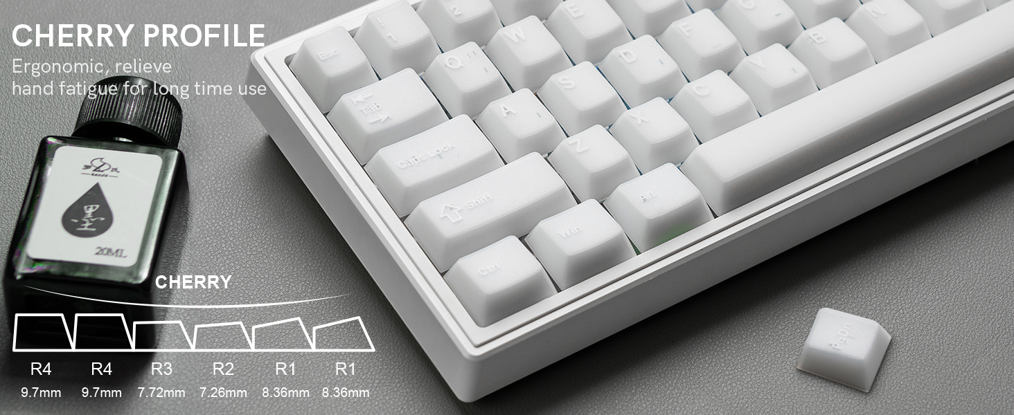 White Jade keycap 121keys Double Shot pbt keycaps Translucent keycaps Ceramic Creamy Custom Keycap