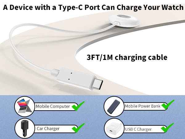 for google watch charger balck