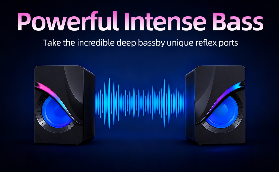 RGB Computer Speakers with Bluetooth 5.0