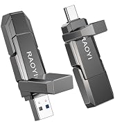 RAOYI 256GB USB C External SSD, USB 3.2 Solid State Drive Up to 450MB/s 2-in-1 Dual Type-C&amp;USB-A ...