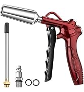 High Volume Air Blow Gun with Powerful Flow Nozzle, Retro Red Air Nozzle Blower Gun with 4.9" Sta...