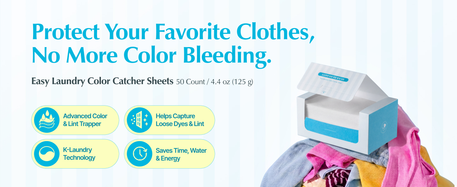 Easy laundry color catcher sheets