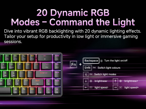 60% wireless keyboard