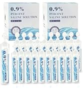Travel Size Saline Solution Bulk, Individually Wrapped Isotonic Saline Nasal Drops Normal 0.9 Sod...