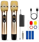 5 CORE UHF Wireless Microphones Karaoke 210 ft Range 2 Metal Handheld Microfono Inalambrico for S...