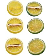 6Pcs Realistic Lemon Hairpin Hair Clip, Cute Fruit Hair Clips Fashion Anti-slip Bangs Side Hairpi...