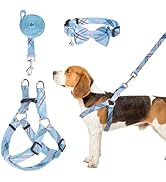 BINGPET Dog Harness Collar Leash Set,Adjustable No Pull Escape Proof Small Dog Harness,Classic Pl...