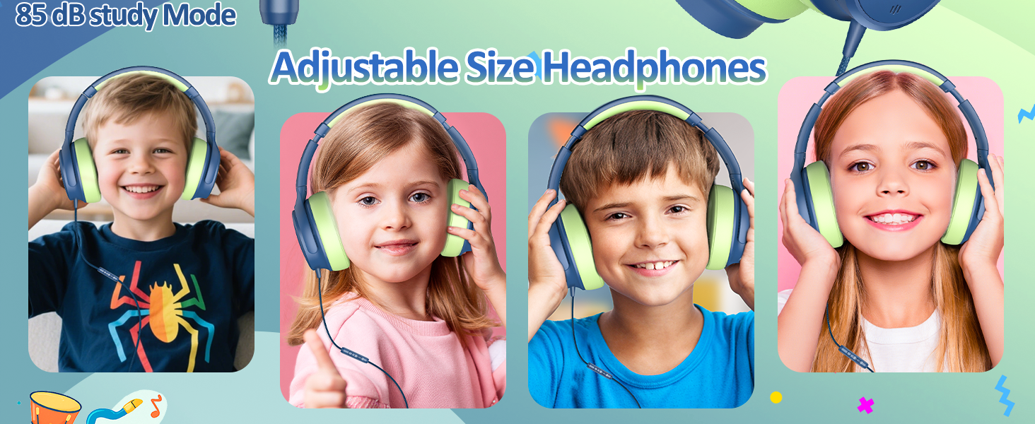 kids wired headphones USB C
