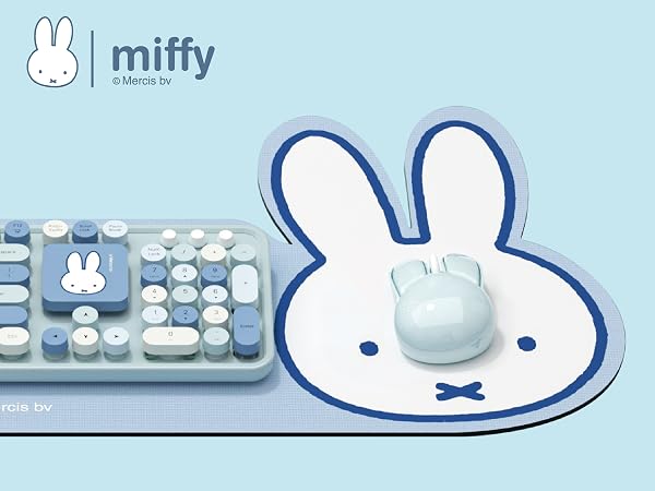 MIFFY 104-Key Wireless Keyboard &amp; Mouse Set with Large Desk 