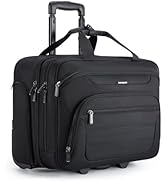 BAGSMART Rolling Laptop Bag, Wheeled Briefcase Fits 17.3 Inch Laptop, Overnight Roller Case with ...