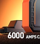 OXILAM Jump Starter 6000A for All Gas/12L Diesel, Car Battery Jumper Starter Portable, UltraSafe ...