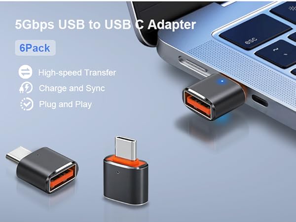  USB C to USB Adapter USB C Male to USB 3.0 Female OTG Adapter