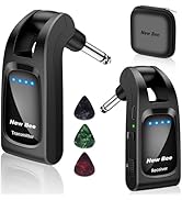 Wireless Guitar System 2.4 GHz with 6 Channels Rechargeable Audio Wireless Guitar Transmitter Rec...