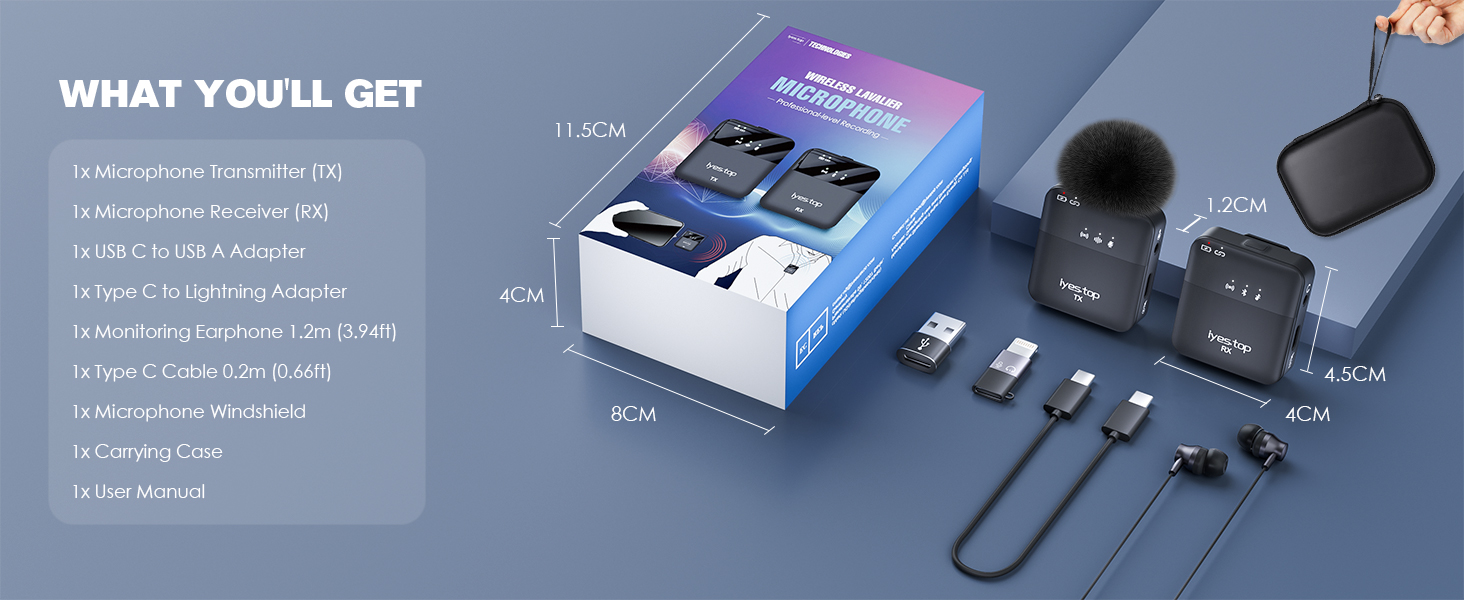 Wireless Lavalier Microphone for iPhone