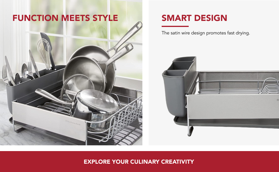 KitchenAid Full Size Stainless Steel Dish-Drying Rack