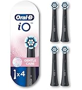 Oral-B IO Gentle Care Replacement Heads, Electric Toothbrush Brush Heads, Black, 4 Count