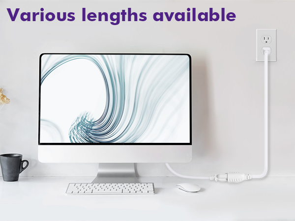 3 Prong Extension Cord - Choose from a variety of lengths to fit your needs