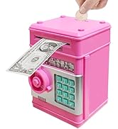Totola Piggy Bank Electronic Mini ATM for Kids Baby Toy, Safe Coin Banks Money Saving Box Passwor...