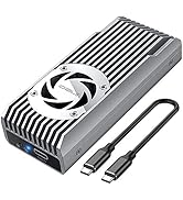 ineo M.2 NVMe 20G USB3.2 Gen2 X 2 Type-C to NVMe PCI-E M-Key SSD Enclosure Built-in Cooling Fan [...