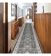 Hallway Washable Runner Rug - 2'6x12 Kitchen Rugs Entryway Rug Runner Vintage Soft Floor Mat Non ...