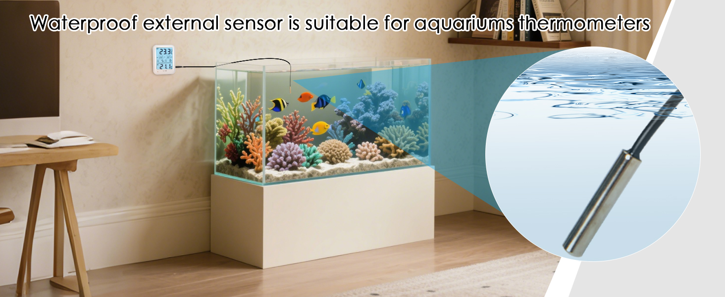 also suitable as an aquarium thermometer