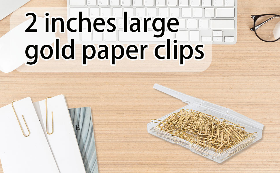 gold paper clips