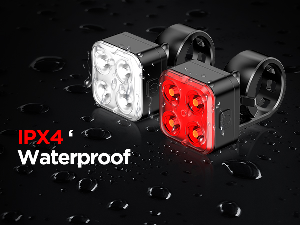  IPX4 Waterproof Bike Lights Set