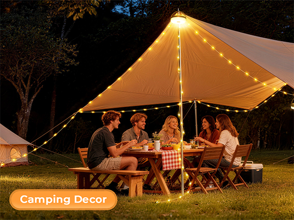 camping string lights solar,rechargeable camping lights,tent string lights,rv camping