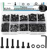 Taiss 620PCS M3 Screw Kit,Hex Socket Head Cap Screws Assortment with Nuts and Washers M3 x 6/8/10...