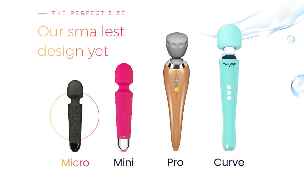 6 inches packs a punch strong motor compact smallest design yet Micro massager wand mini pro curve