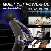 EXELLEON Percussion Massage Gun | Electric Back Massager for Pain Relief Deep Tissue