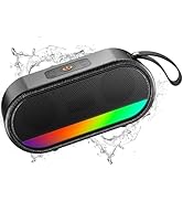 Portable Bluetooth Speaker with LED Lights, 24W Loud Sound Punchy Bass, Portable Wireless Up to 1...