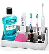 VITVITI Toothbrush Holder for Bathroom, Bathroom Organizer Countertop, Bathroom Accessories with ...