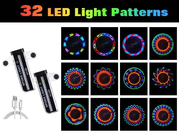  2 Pack LED Bike Spoke Lights