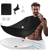Beard Bib Beard Apron, Beard Hair Catcher for Men Shaving &amp; Trimming, Non-Stick Beard Cape Groomi...