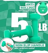 Yes4All Neoprene Coated Dumbbell Hand Weight Sets of 2 - Multiple Weight Options with 15 Colors, ...